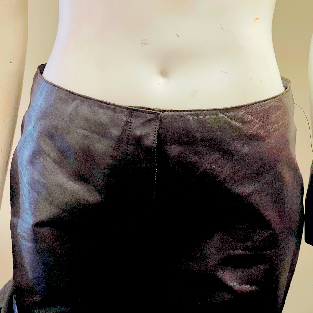 Dark Brown Basic Leather Pants